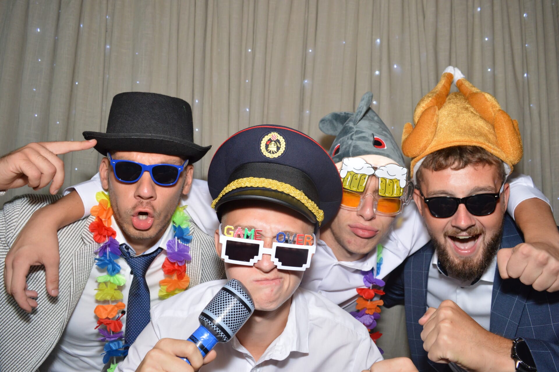 photobooth hats and glasses